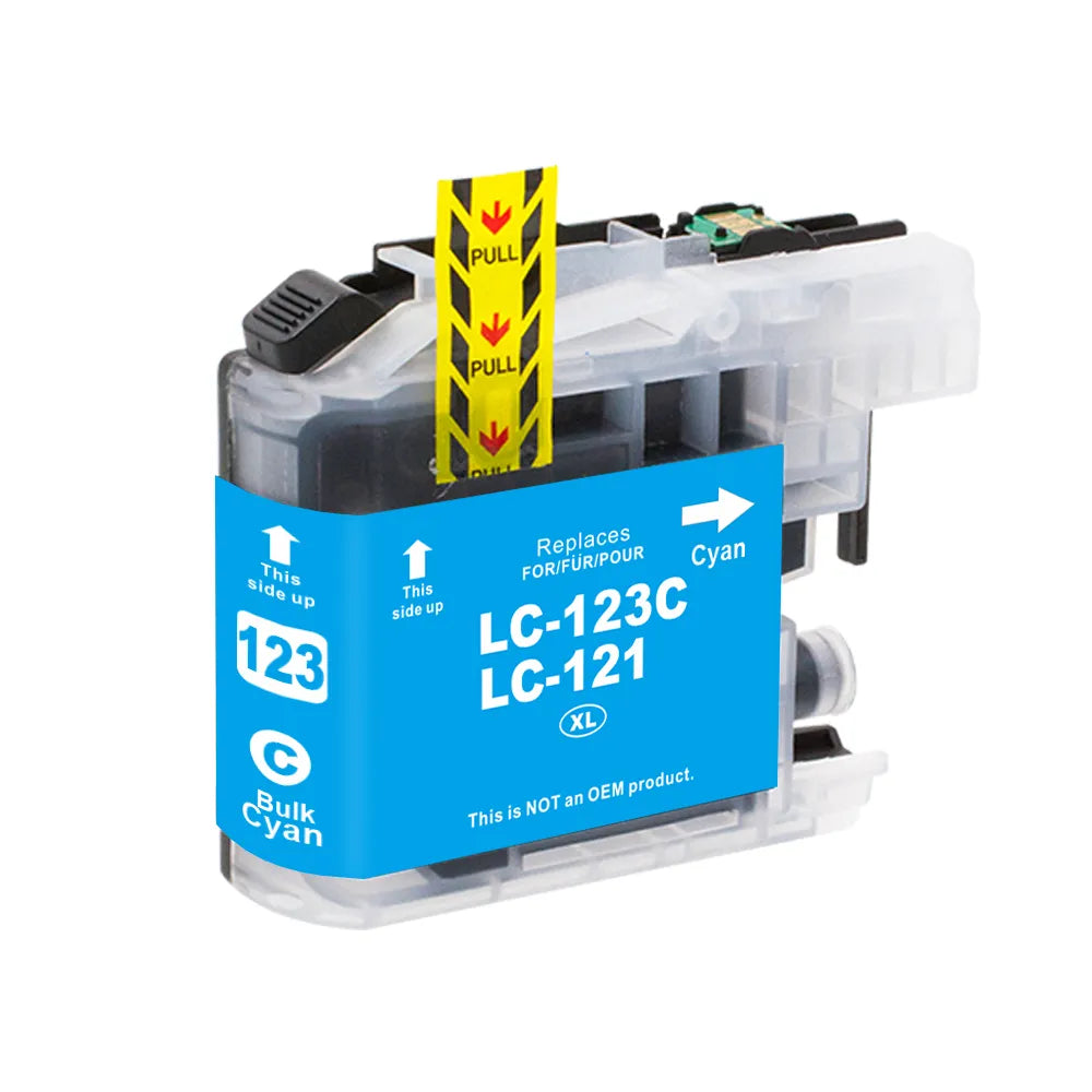 Brother Tinte DC LC-121/123XL-Bulk - Cyan