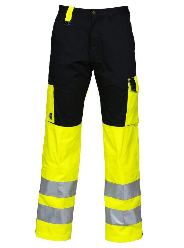 Projob Herren Arbeitshose mit Warnschutzelementen, gerader Schnitt, EN ISO 20471 KLASSE 2 - WERBE-WELT.SHOP